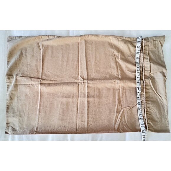 RALPH LAUREN Pillowcase Standard 100% Cotton Beige Tan Self Welted Traditional - Picture 4 of 7